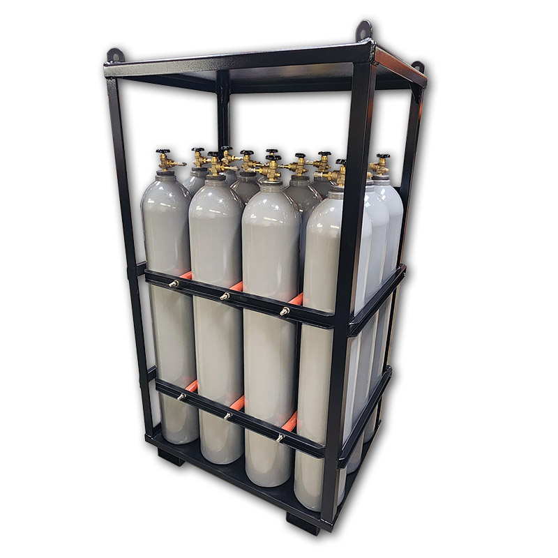 12-Tank Air/Nitrogen Storage Rack | Nuvair