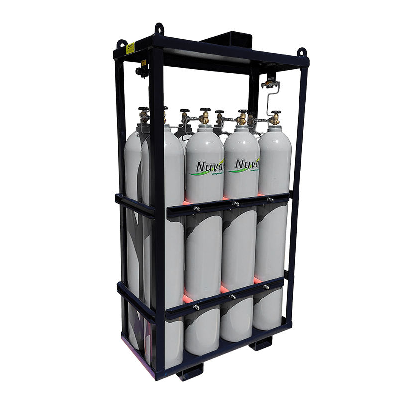 8-Tank Air/Nitrogen Storage Rack | Nuvair