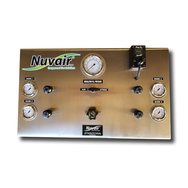 4-Bank nitrox fill panel