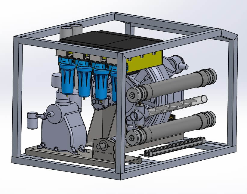 Computer rendering of compressor system